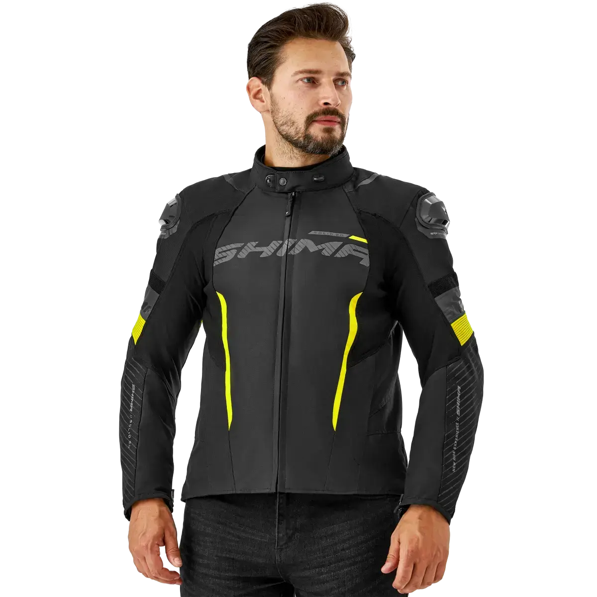 Kurtka motocyklowa SHIMA SOLID 2.0 MEN czarny/fluo - obrazek 12