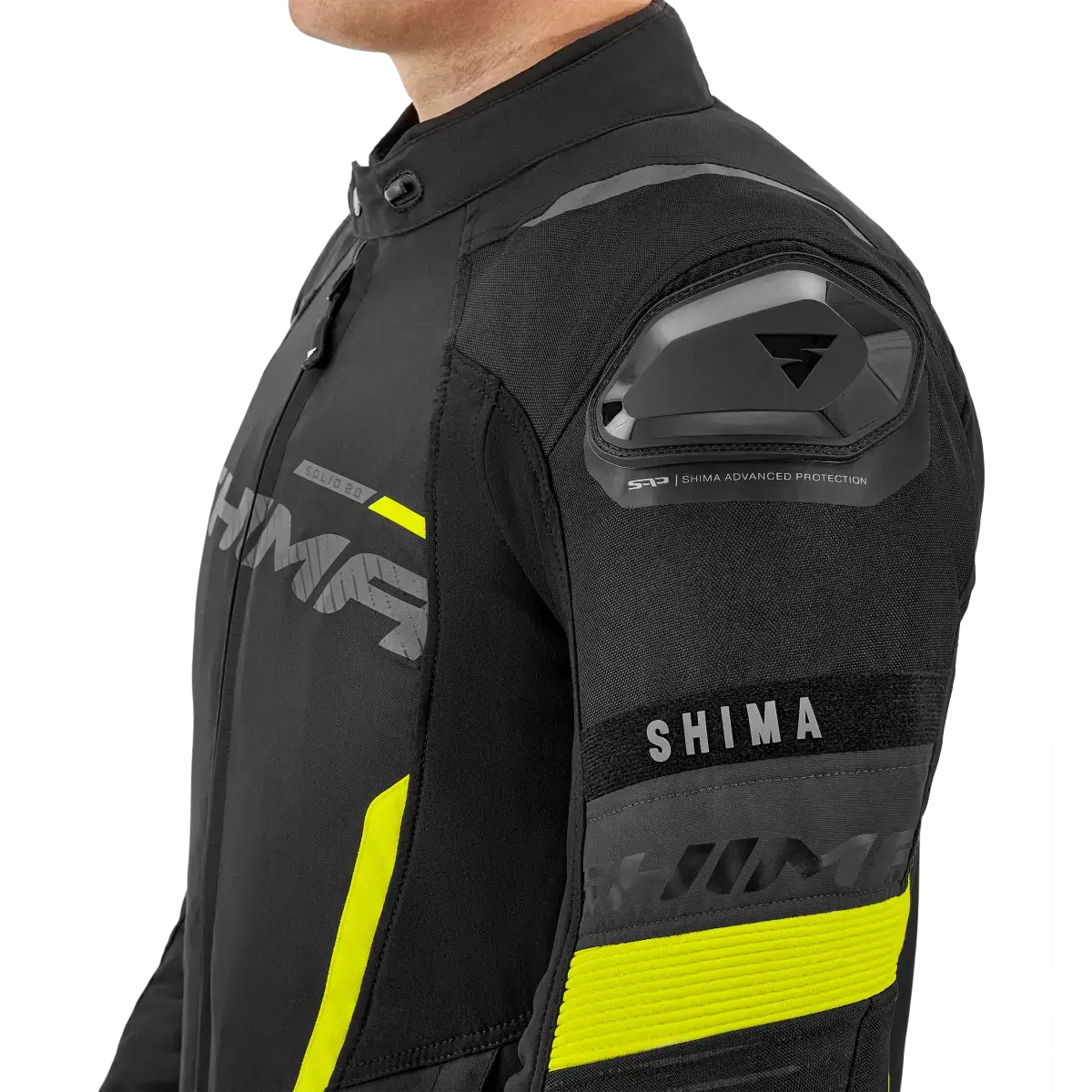 Kurtka motocyklowa SHIMA SOLID 2.0 MEN czarny/fluo - obrazek 17