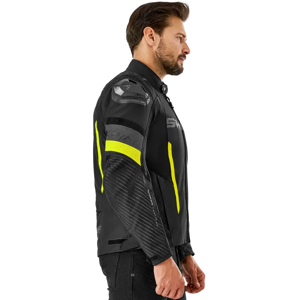 Kurtka motocyklowa SHIMA SOLID 2.0 MEN czarny/fluo - obrazek 6