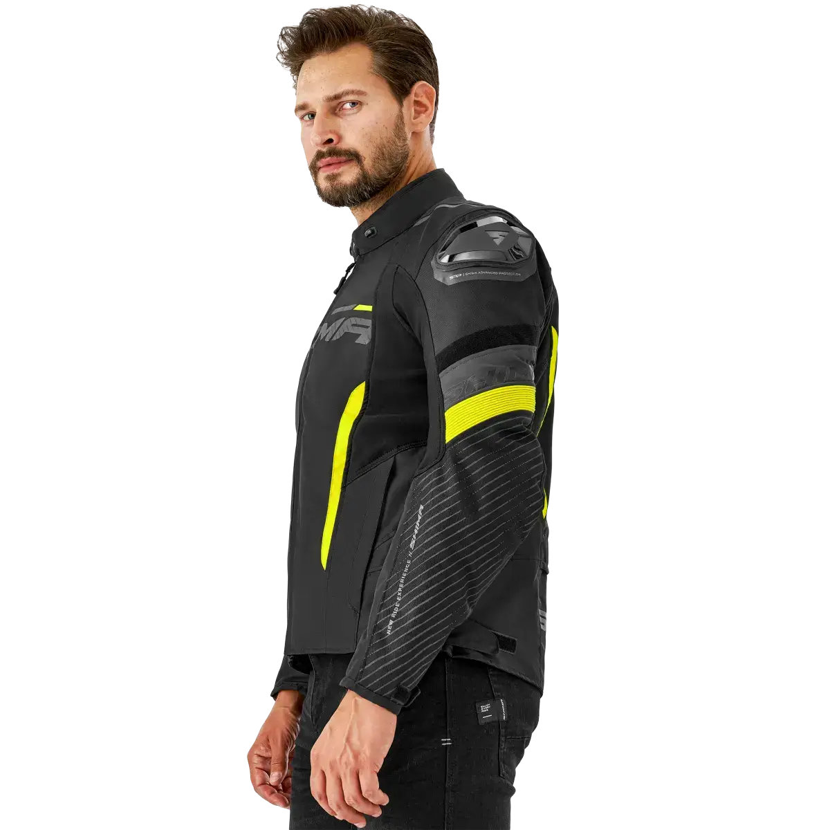 Kurtka motocyklowa SHIMA SOLID 2.0 MEN czarny/fluo - obrazek 7
