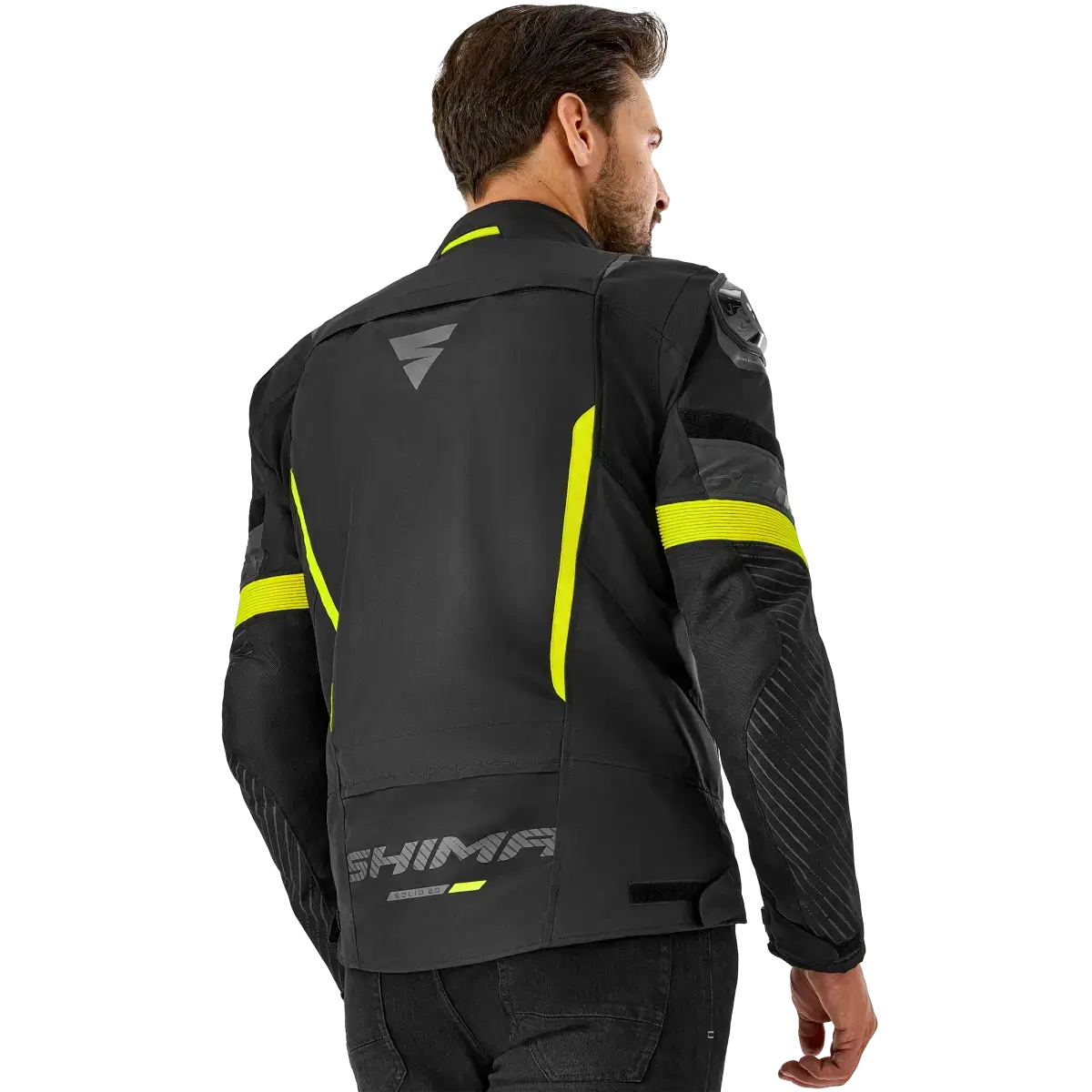 Kurtka motocyklowa SHIMA SOLID 2.0 MEN czarny/fluo - obrazek 11