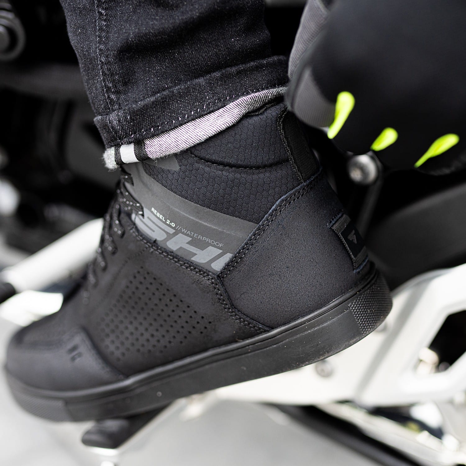 Buty motocyklowe wodoodporne SHIMA REBEL 2.0 WP czarny - obrazek 6