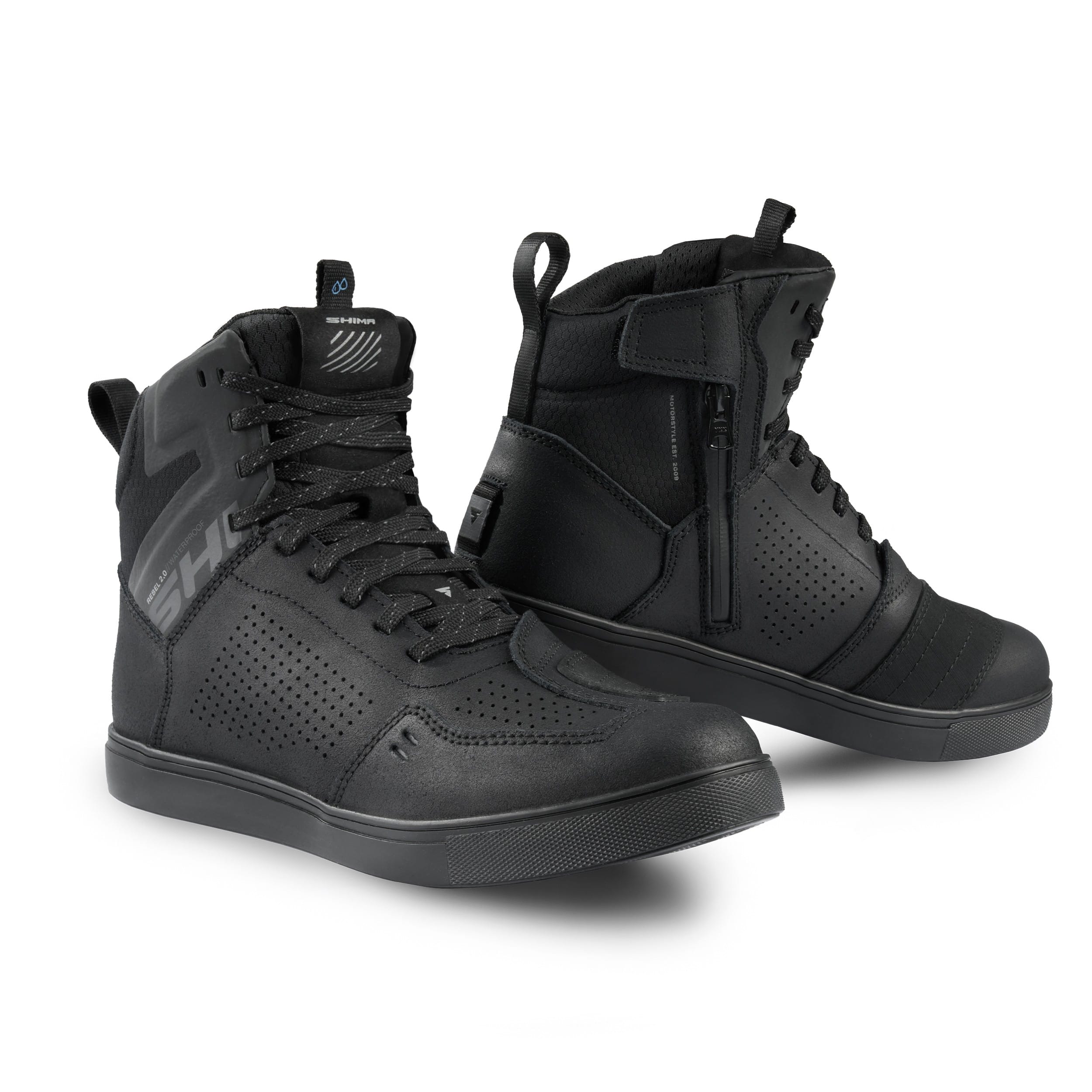 Buty motocyklowe wodoodporne SHIMA REBEL 2.0 WP czarny