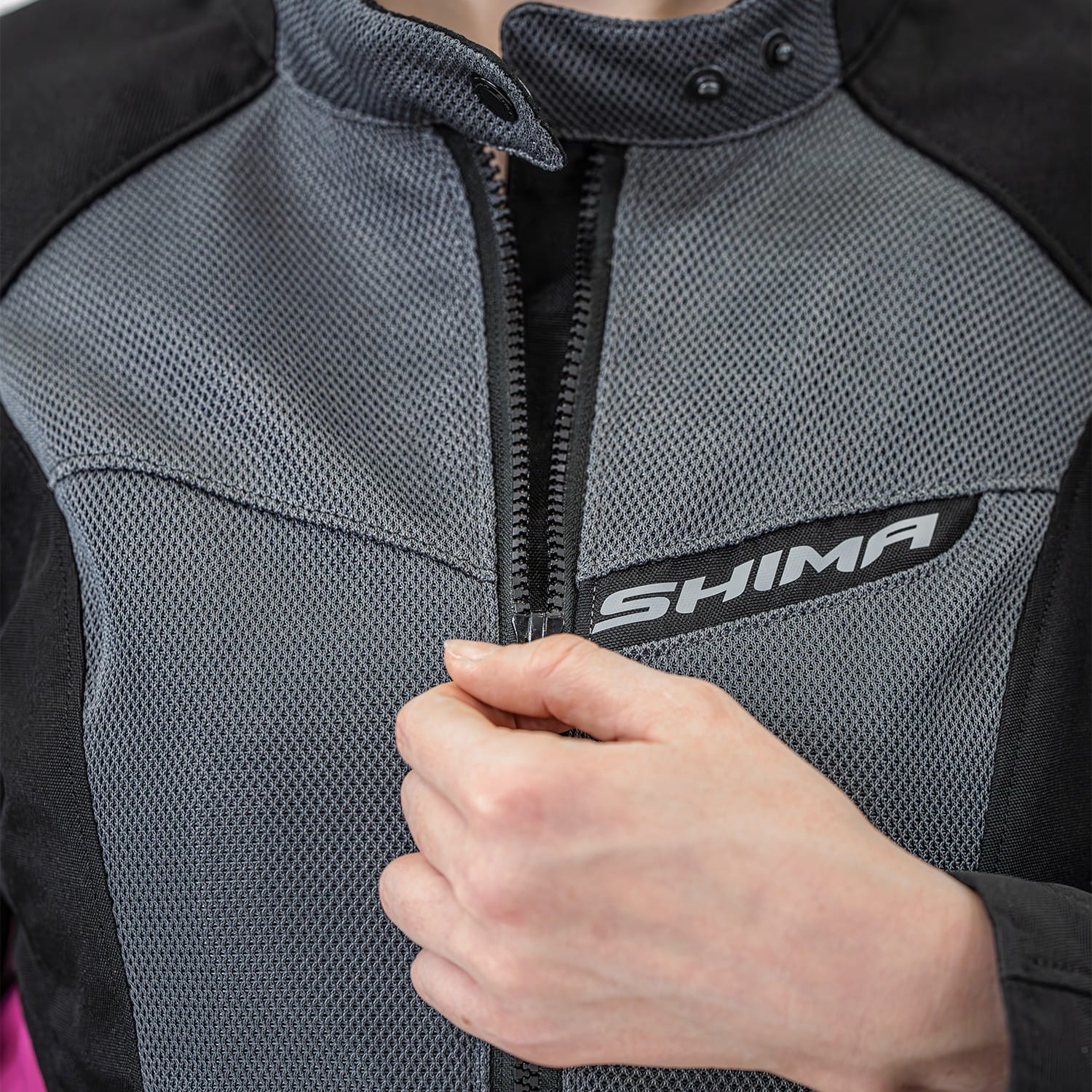 Kurtka motocyklowa damska SHIMA RUSH 2.0 VENT czarny/różowy - obrazek 5