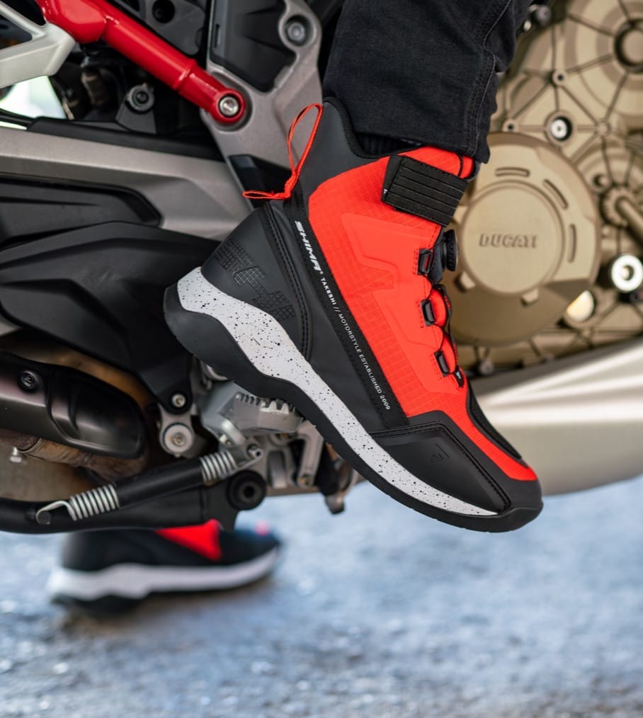 Buty motocyklowe SHIMA TAKESHI czarny/czerwony - obrazek 6