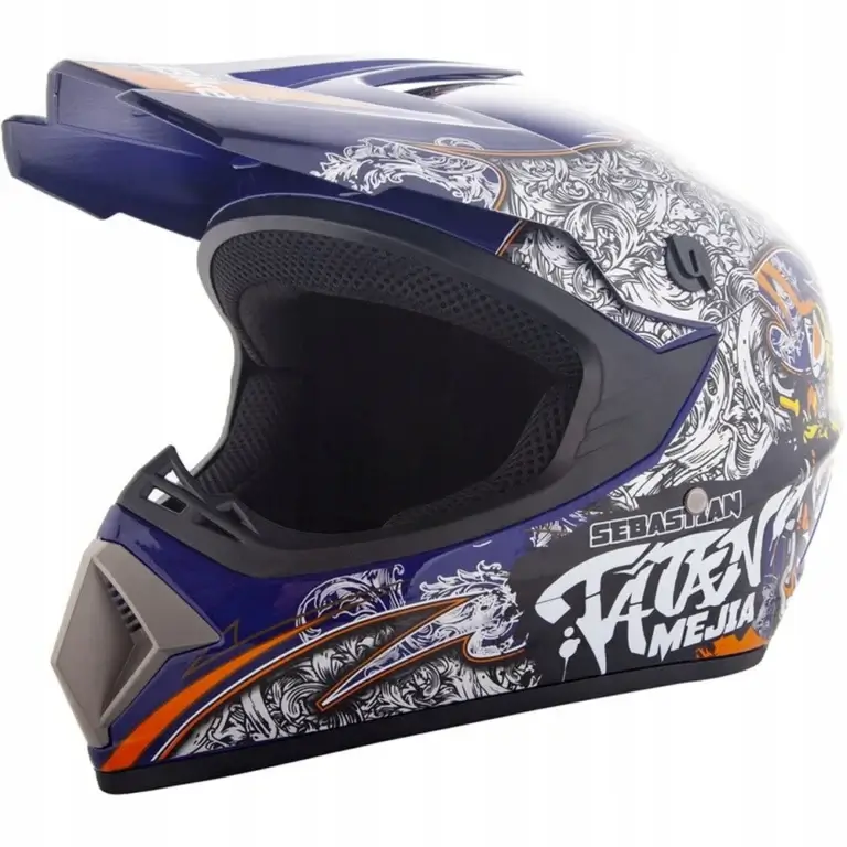 Kask crossowy lekki ENDURO QUAD ATV CROSS MTB niebieski