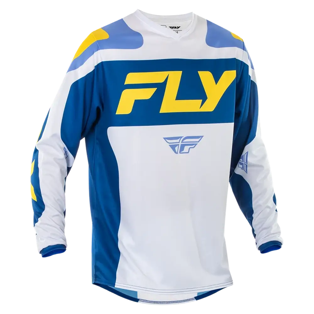 Koszulka bluza cross FLY Racing F-16 biało/niebieska