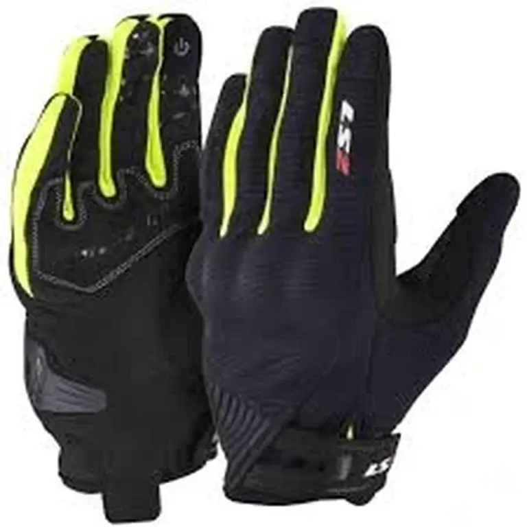 Rękawice motocyklowe LS2 DART 2 z ochraniaczami czarny/fluo
