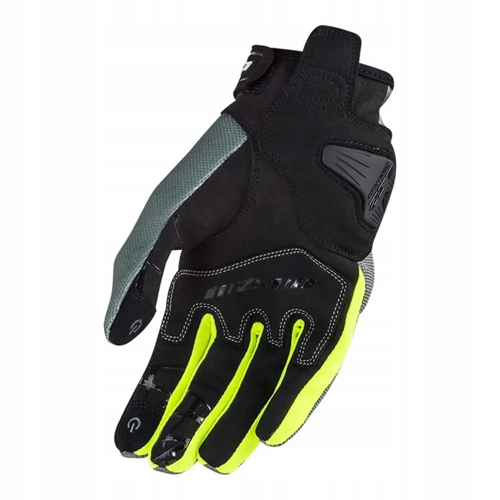 Rękawice motocyklowe LS2 DART 2 z ochraniaczami czarny/fluo - obrazek 3