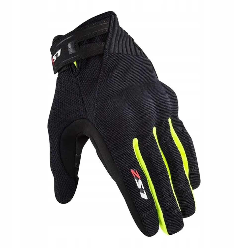 Rękawice motocyklowe LS2 DART 2 z ochraniaczami czarny/fluo - obrazek 5