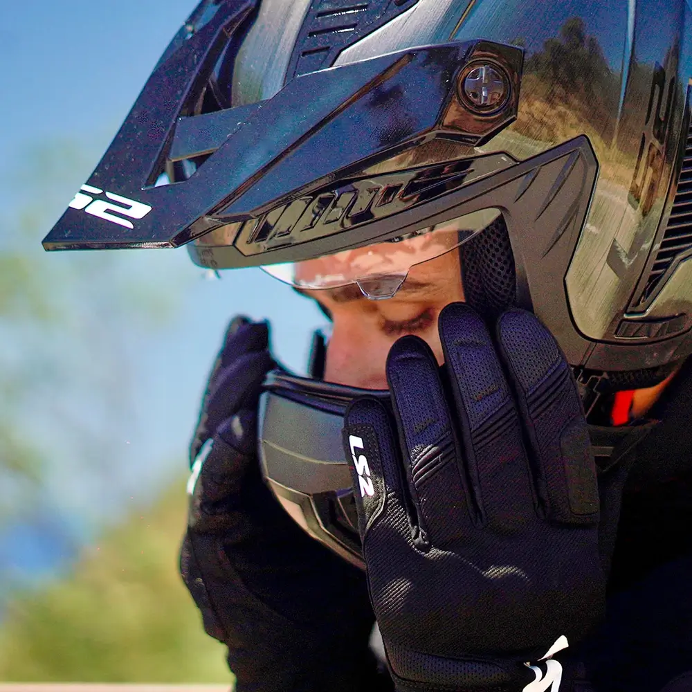 Kask motocyklowy LS2 OF606 odpinana szczęka czarny - obrazek 9