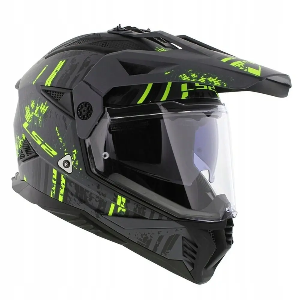 Kask enduro LS2 MX702 PIONEER II CRAZY CROSS QUAD czarny/fluo - obrazek 2