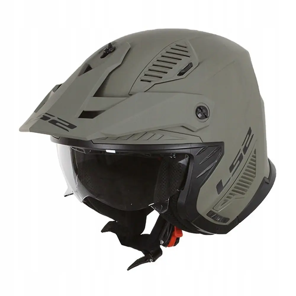 Kask motocyklowy LS2 OF606 SAND odpinana szczęka zielony - obrazek 3