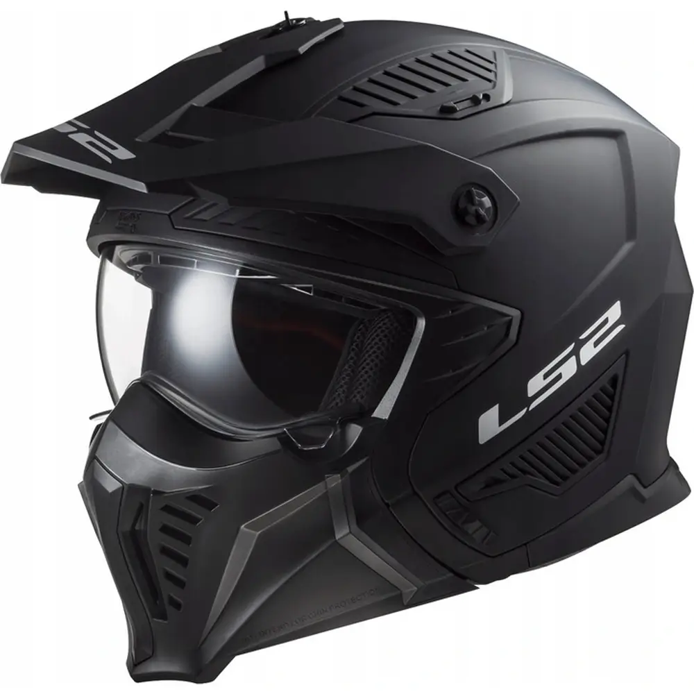 Kask motocyklowy LS2 OF606 odpinana szczęka czarny