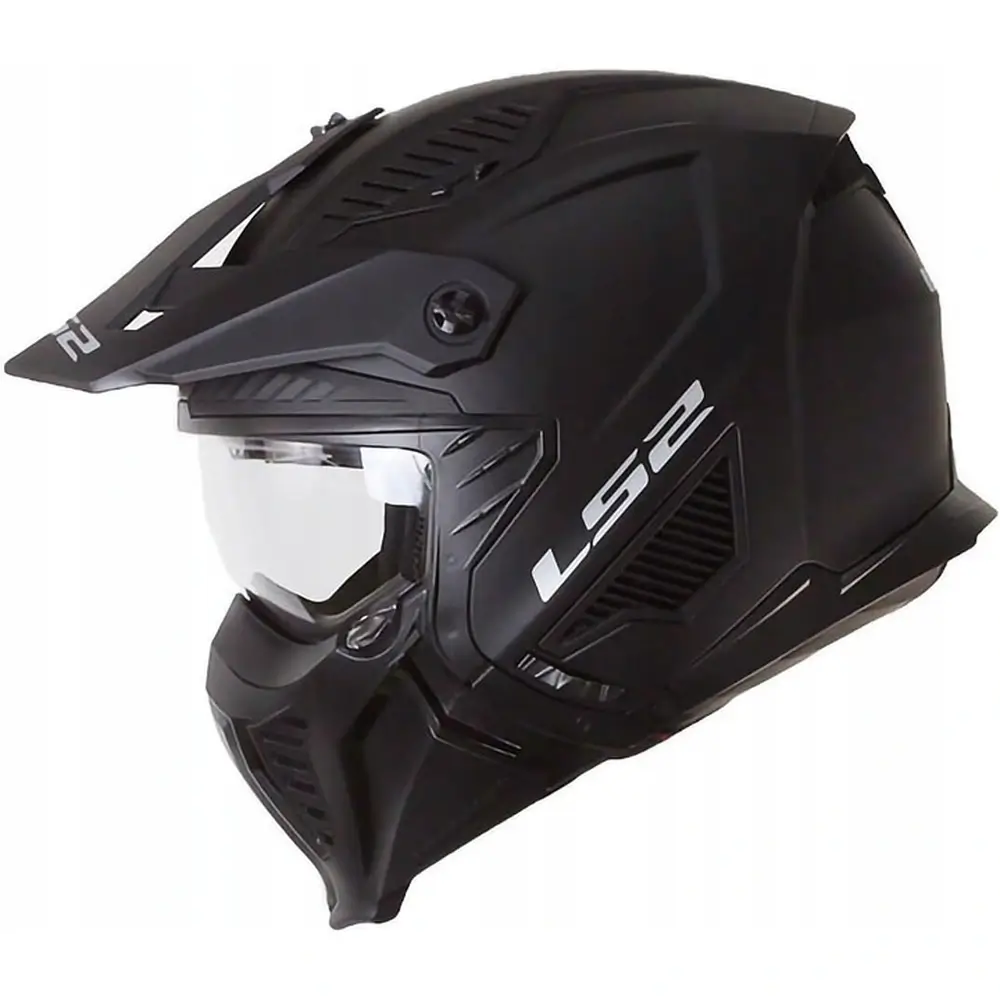 Kask motocyklowy LS2 OF606 odpinana szczęka czarny - obrazek 5