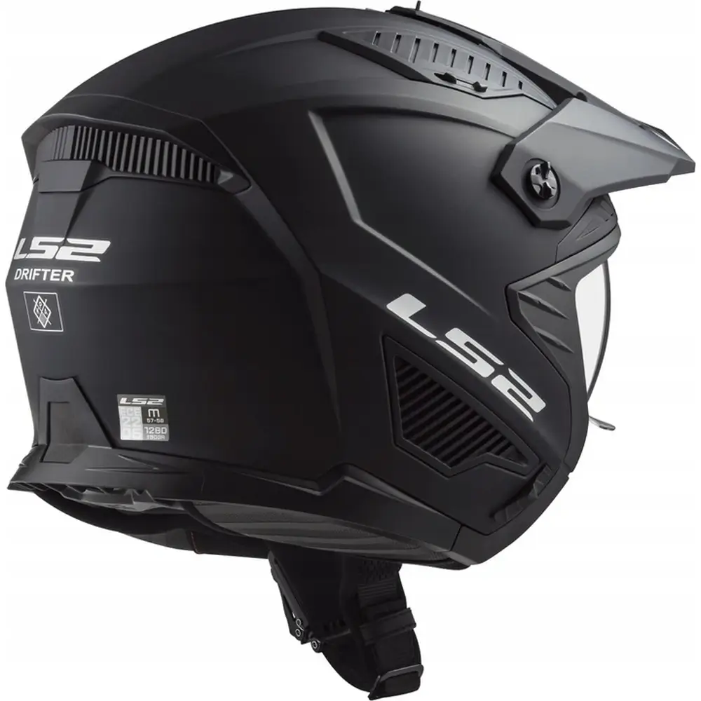 Kask motocyklowy LS2 OF606 odpinana szczęka czarny - obrazek 6