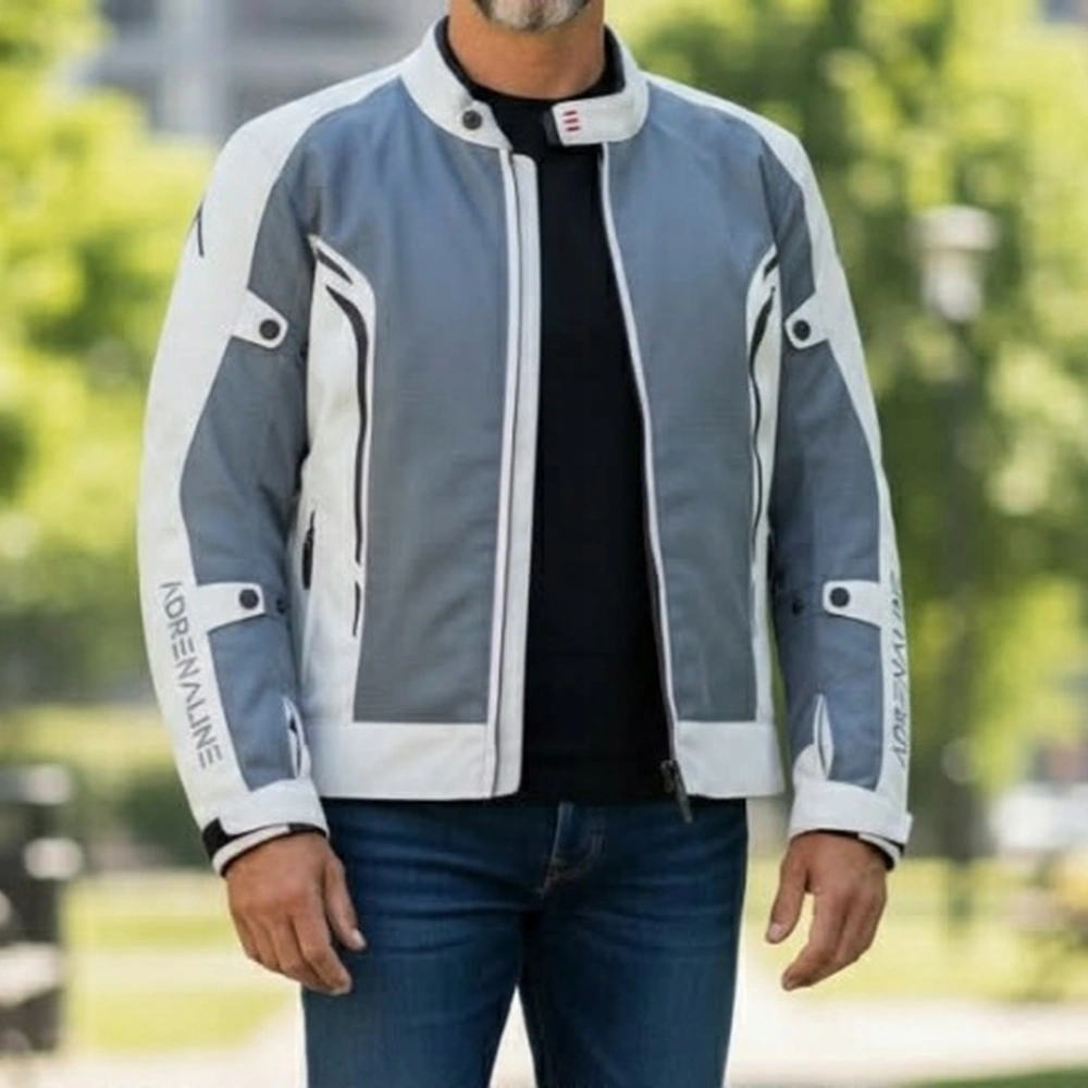 Kurtka motocyklowa Adrenaline MESHTEC 2.0 PPE z ochraniaczami szary