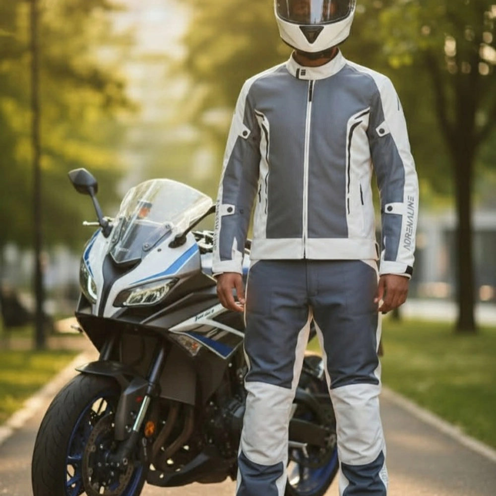 Kurtka motocyklowa Adrenaline MESHTEC 2.0 PPE z ochraniaczami szary - obrazek 17