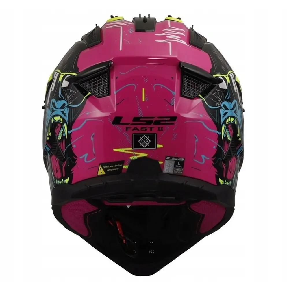 Kask LS2 MX708 FAST II Gorilla Purple CROSS ENDURO QUAD czarny/fioletowy - obrazek 3