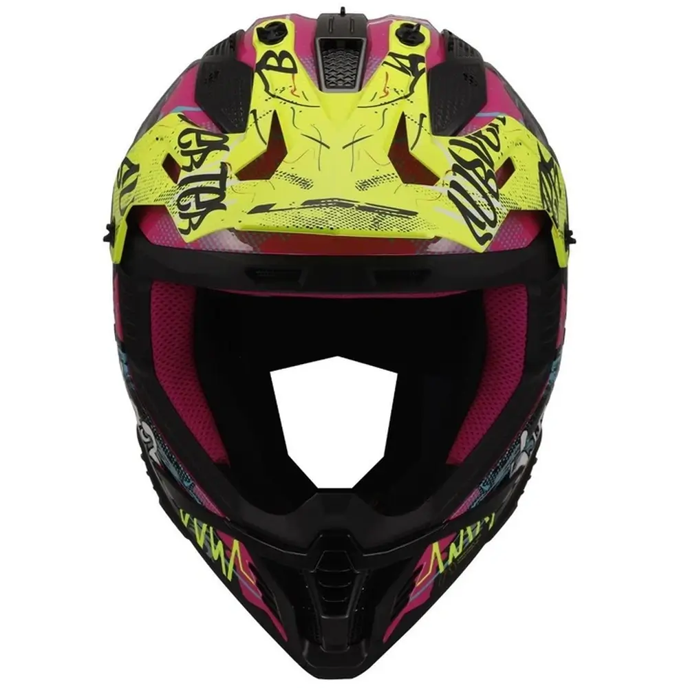 Kask LS2 MX708 FAST II Gorilla Purple CROSS ENDURO QUAD czarny/fioletowy - obrazek 4