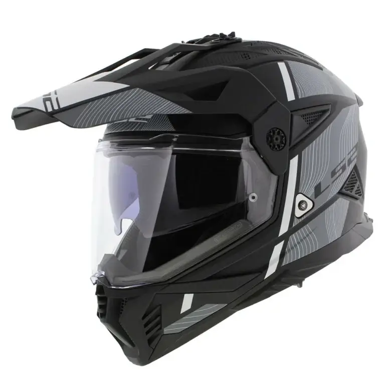 Kask enduro LS2 MX702 PIONEER II HILL MATT CROSS QUAD czarny/biały