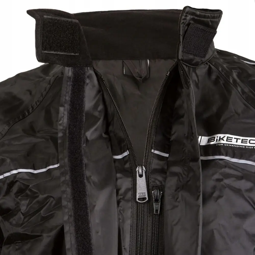 Kurtka wodoodporna przeciwdeszczowa BIKETEC RAINSEAL czarny - obrazek 3