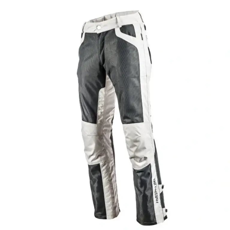 Spodnie motocyklowe Adrenaline damskie MESHTEC LADY 2.0 PPE z ochraniaczami szarybiały spodnie damskie motocyklowe