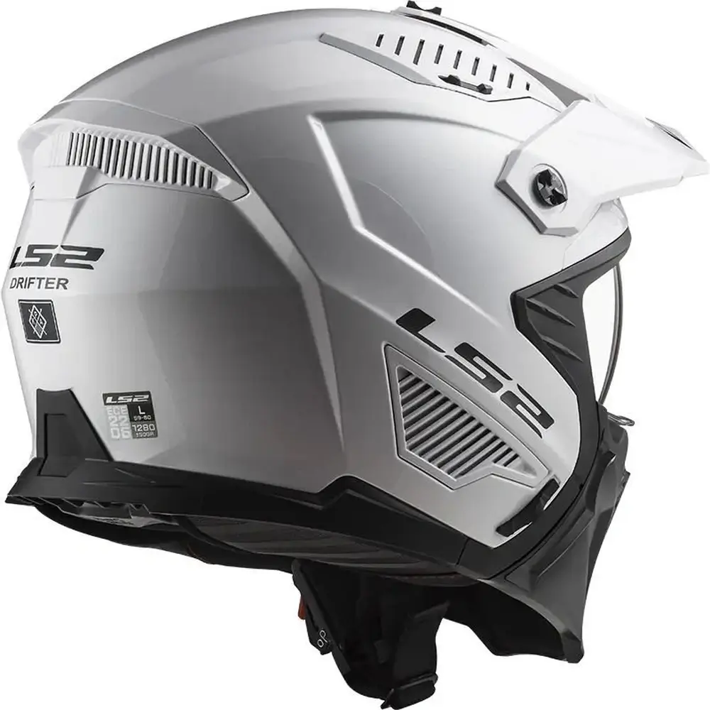 Kask motocyklowy LS2 OF 606 DRIFTER odpinana szczęka biały - obrazek 2