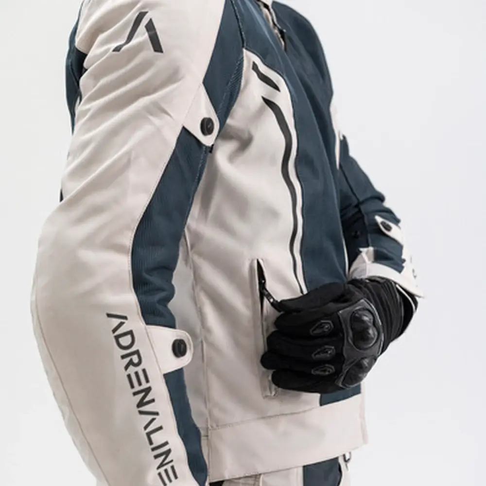 Kurtka motocyklowa Adrenaline MESHTEC 2.0 PPE z ochraniaczami szary - obrazek 9