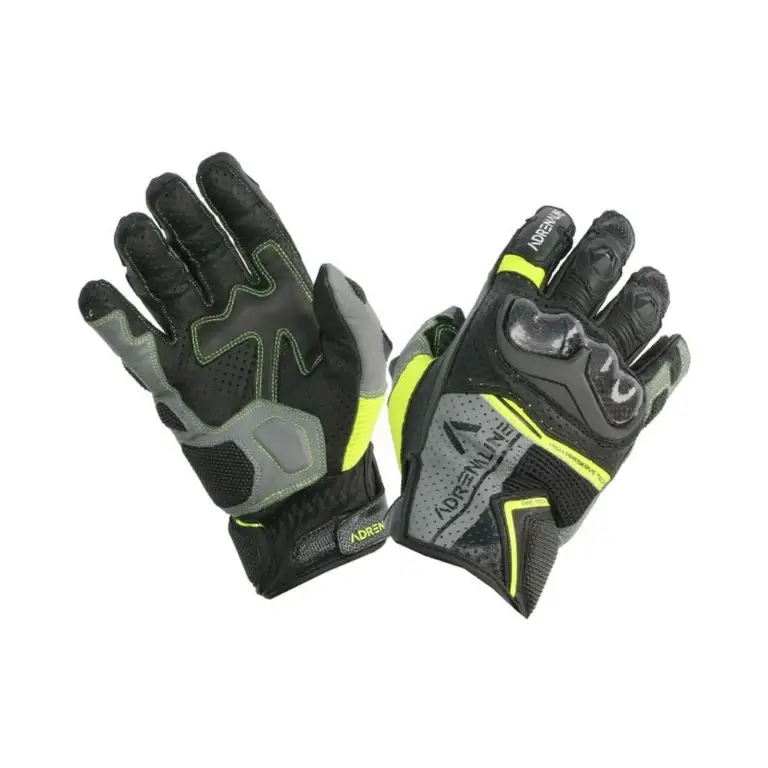 Rękawice motocyklowe krótkie ADRENALINE HEXAGON PPE czarnyżółty rękawice na motor