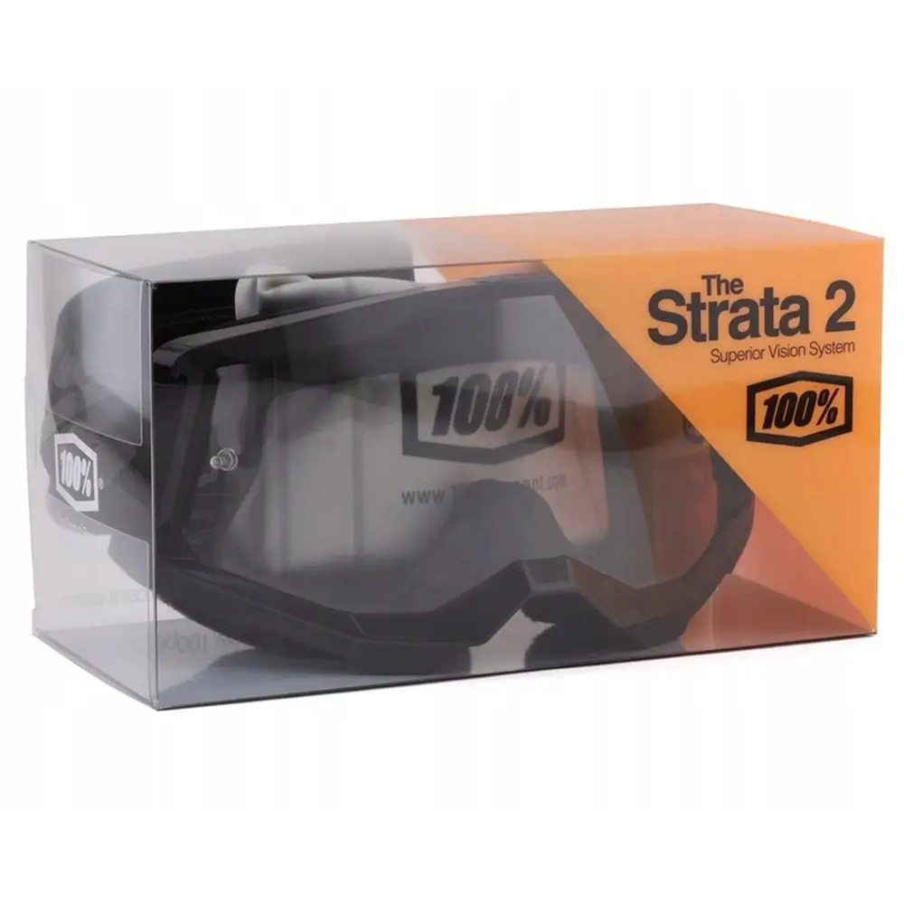 Gogle Cross Enduro 100 PROCENT Strata 2 Antifog 100% czarne - obrazek 3