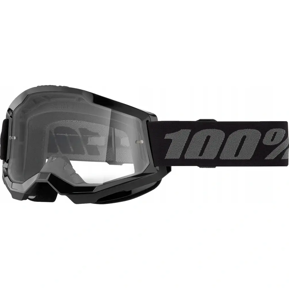 GOGLE-100-Strata-CZARNE-Cross-ATV-ENDURO-Antifog-fluo-100-PROCENT