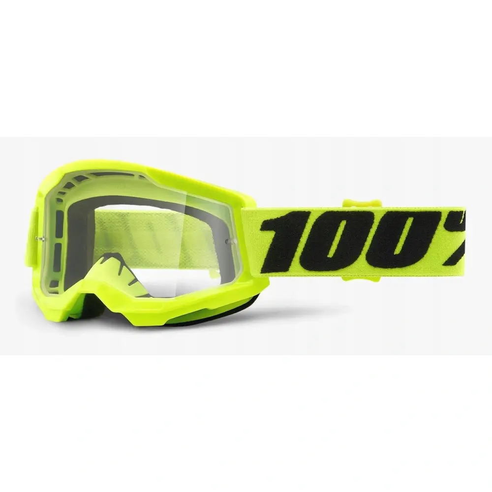 GOGLE-100-Strata-fluo-Cross-ATV-ENDURO-Antifog-fluo-100-PROCENT