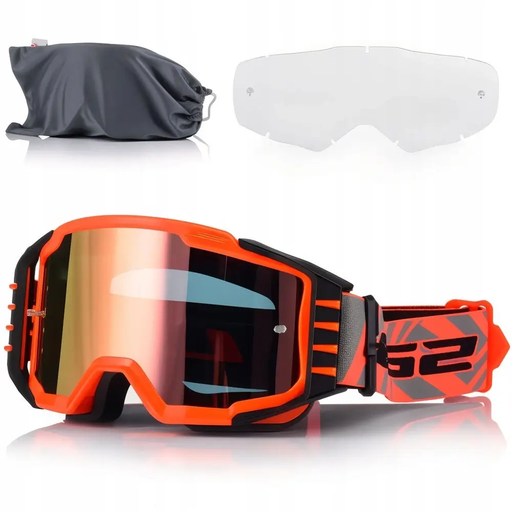 GOGLE-LS2-CHARGER-Cross-OFF-ROAD-Antifog-2-szyby-ZRYWKI-LUSTRO-POMARANCZOWE