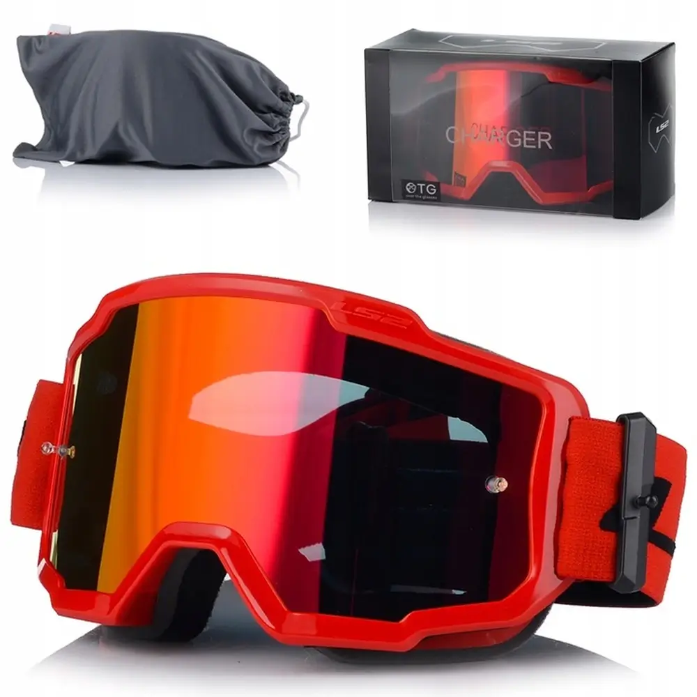 GOGLE-MOTOCYKLOWE-LS2-CHARGER-CZERWONE-LUSTRZANA-ANTIFOG