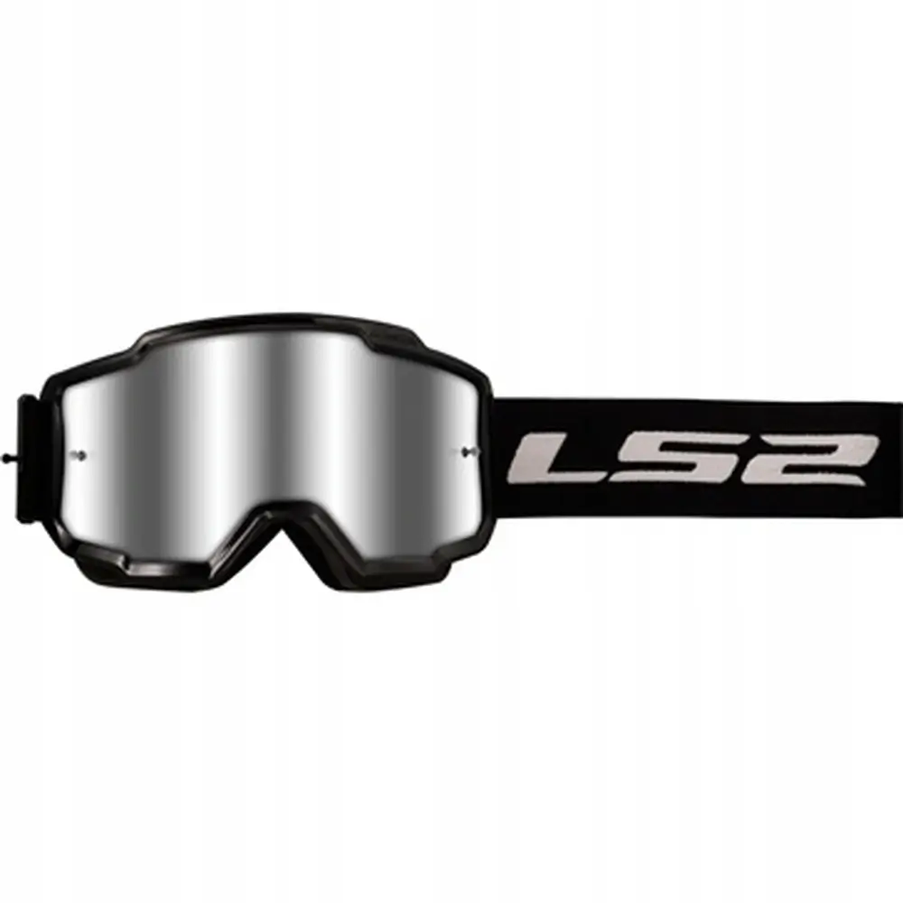 Gogle-Cross-Enduro-LS2-Charger-Czarne-Szyba-Lustrzanka-SREBRNA