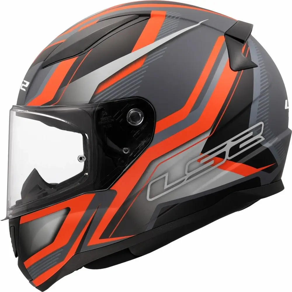 Kask Integralny LS2 FF353 RAPID II FLITZ szarypomarańczowy