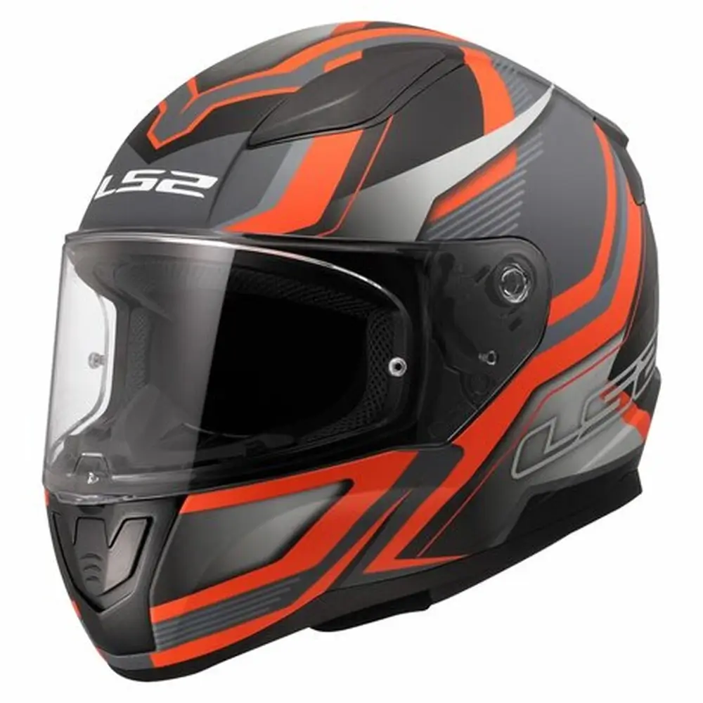 Kask Integralny LS2 FF353 RAPID II FLITZ szarypomarańczowy