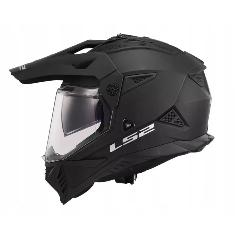 Kask enduro LS2 MX702 PIONEER II HILL MATT BL. WHITE CROSS QUAD czarny