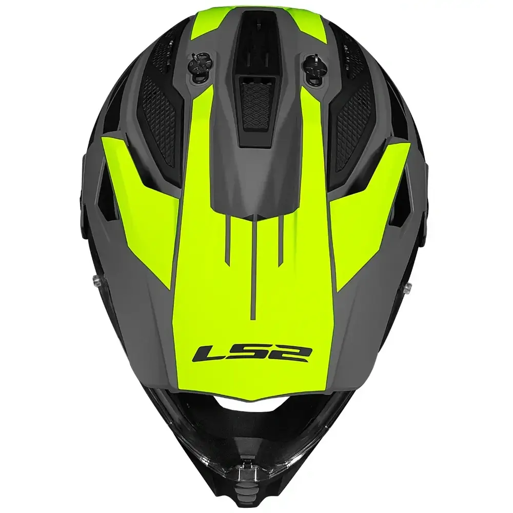 Kask enduro LS2 MX702 PIONEER II NAMBI MATT szary/fluo - obrazek 3