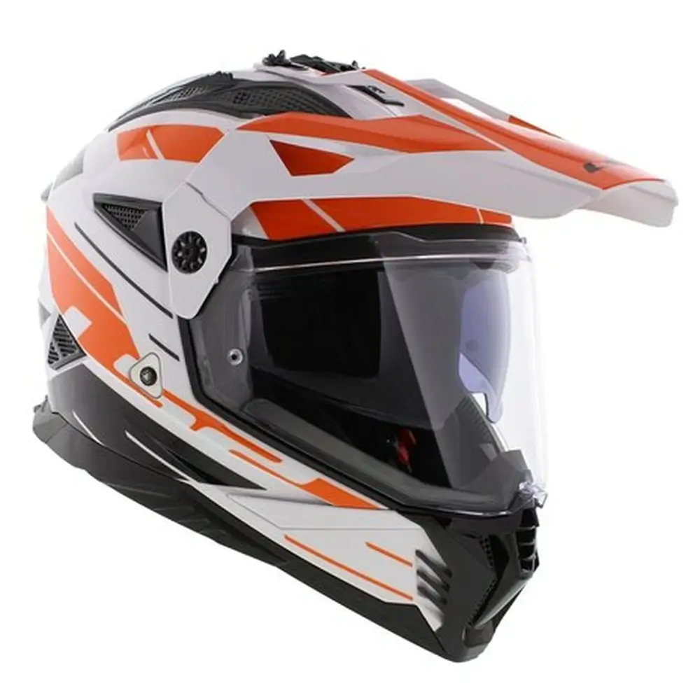 Kask enduro LS2 MX702 PIONEER II NAMID biały-pomarańczowy - obrazek 5