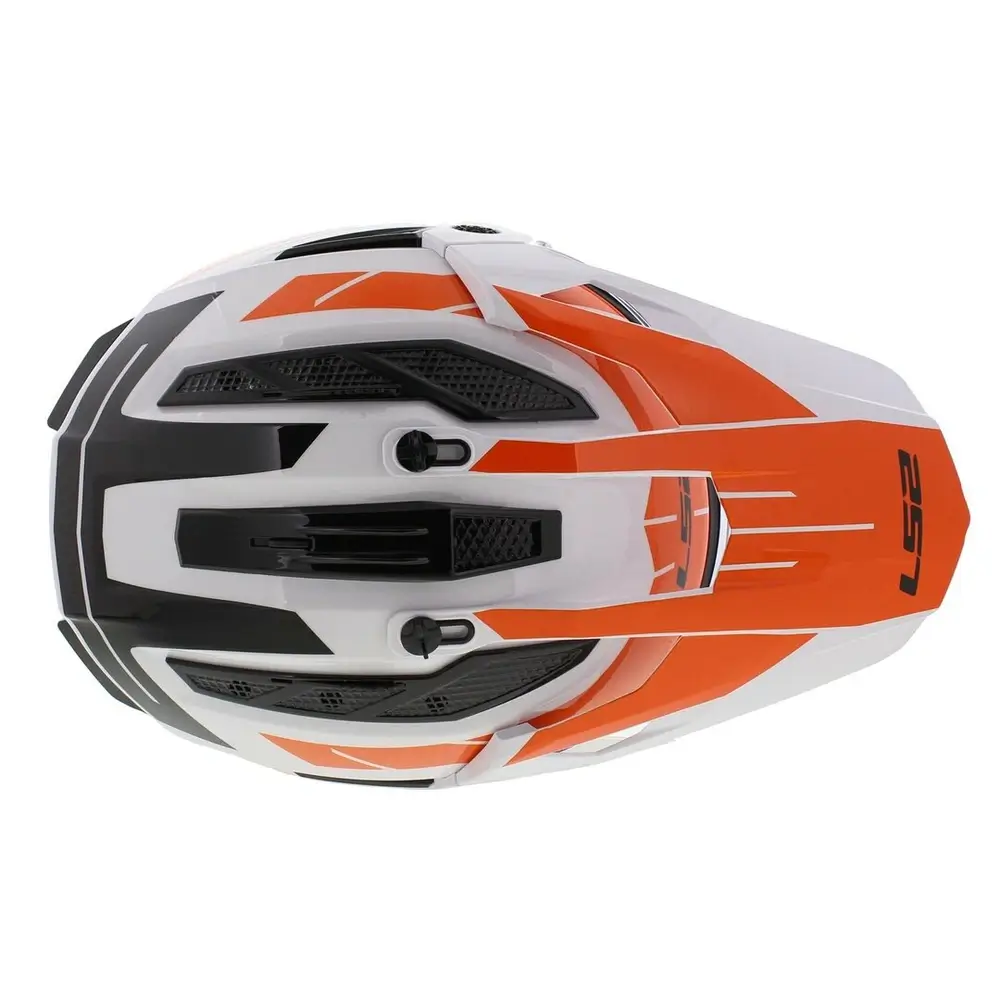 Kask enduro LS2 MX702 PIONEER II NAMID biały-pomarańczowy - obrazek 6