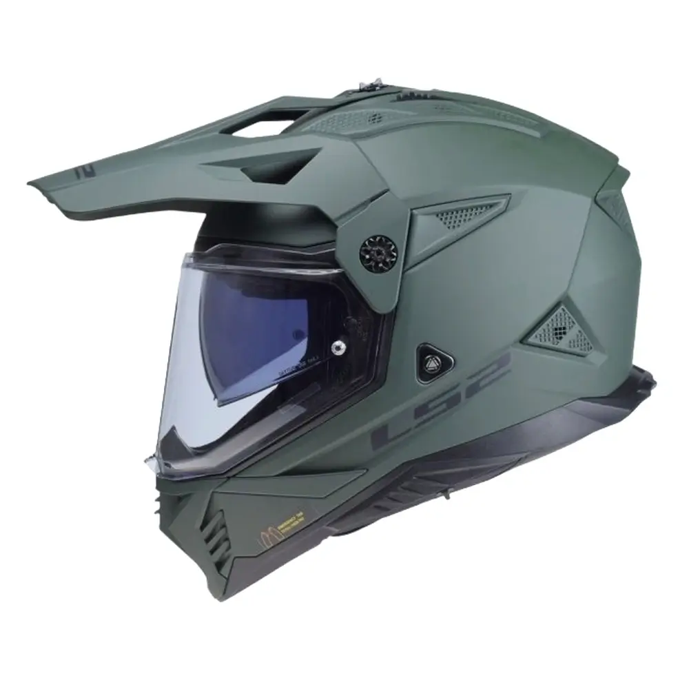 Kask enduro LS2 MX702 PIONEER II SOLID MATT zielony