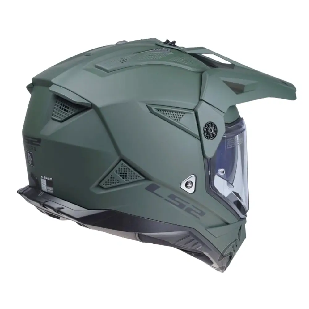 Kask enduro LS2 MX702 PIONEER II SOLID MATT zielony