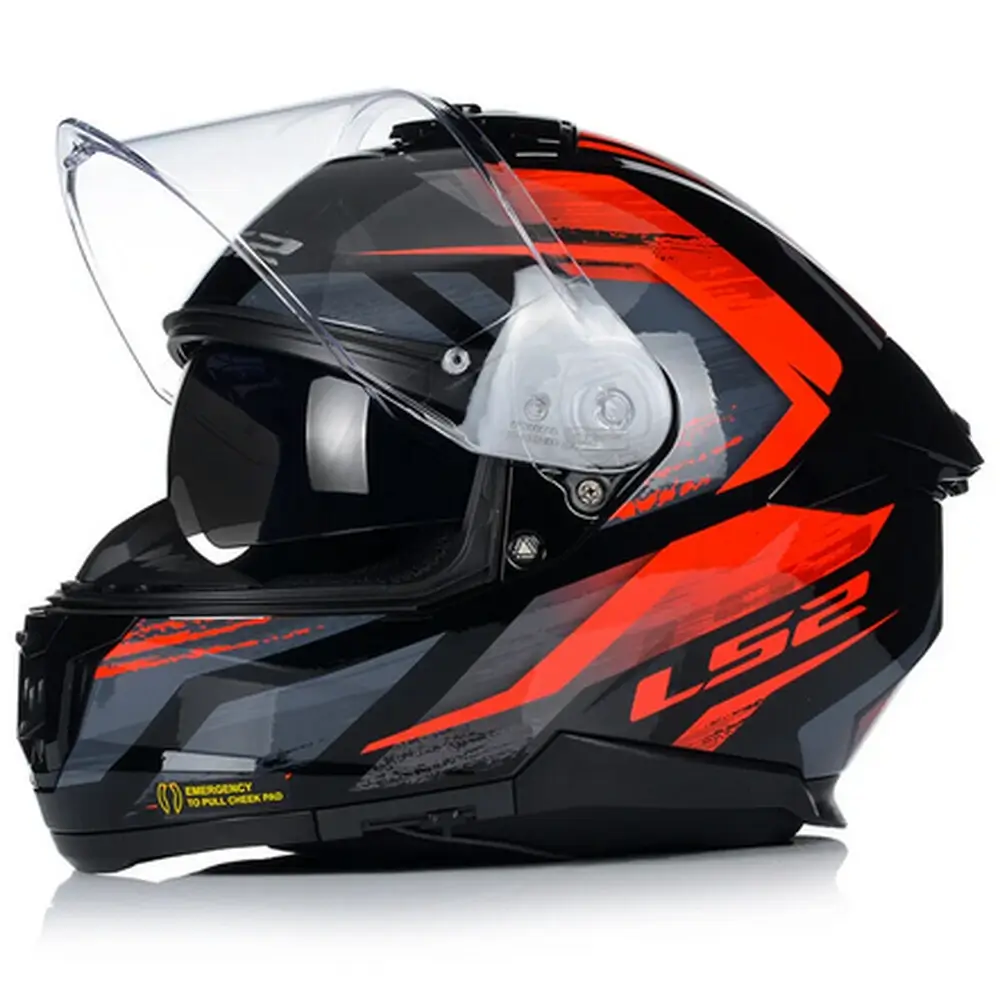 Kask integralny z blendą LS2 FF808 STREAM II FURY czarnyczerwony