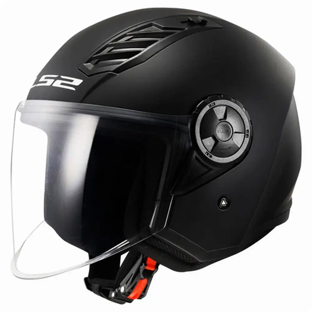 Kask otwarty LS2 OF616 AIRFLOW II SOLID GLOSS czarny (4)