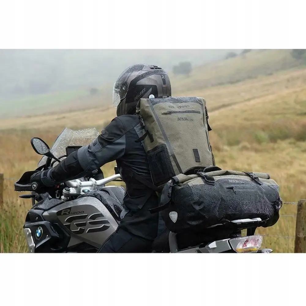 Torba wodoodporna wałek na tył motocykla OXFORD Aqua T-50 50L czarny/szary - obrazek 3