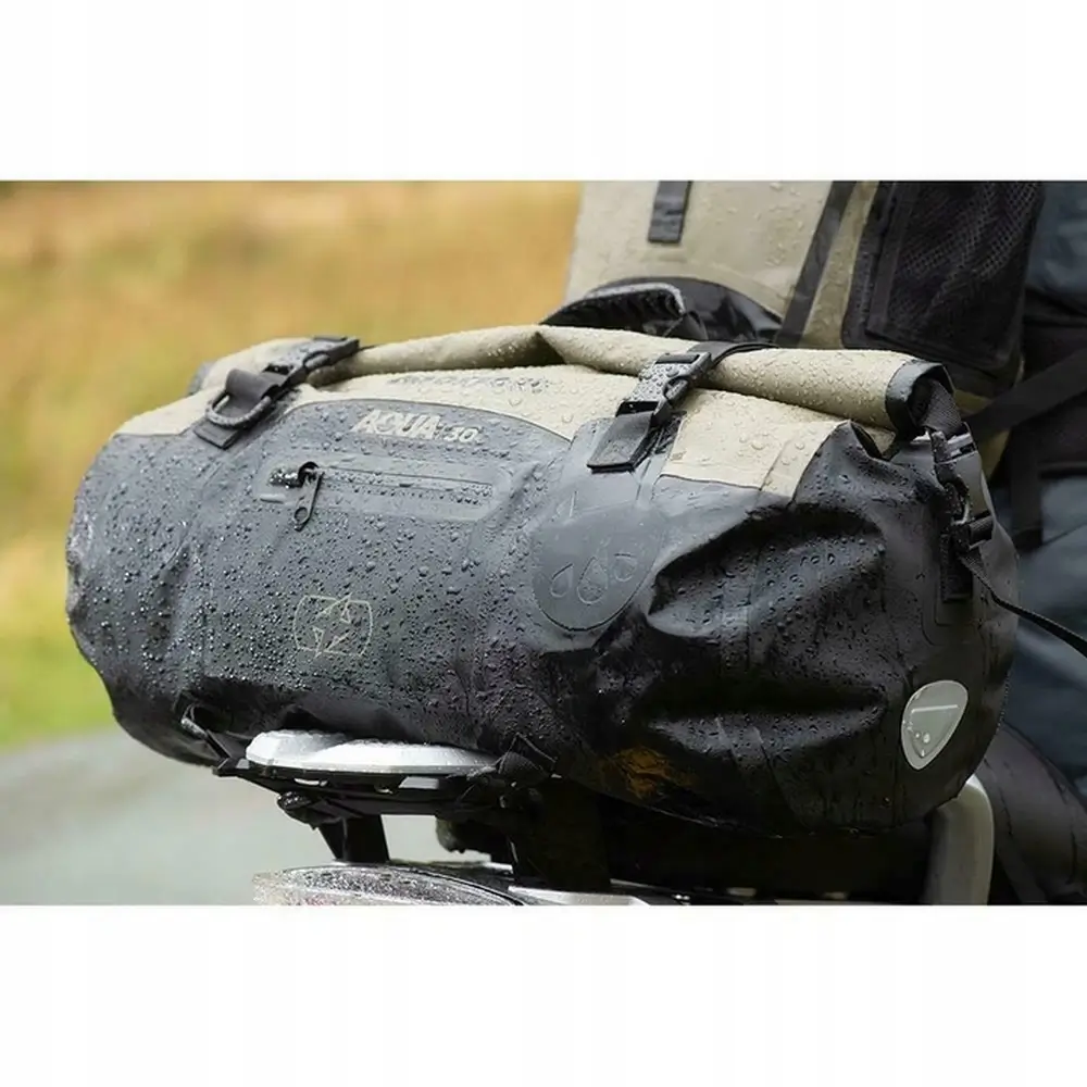 Torba wodoodporna wałek na tył motocykla OXFORD Aqua T-50 50L czarny/szary - obrazek 4