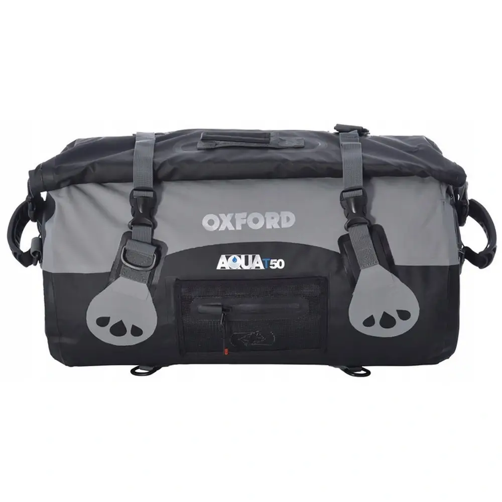 Torba wodoodporna wałek na tył motocykla OXFORD Aqua T-50 50L czarny/szary