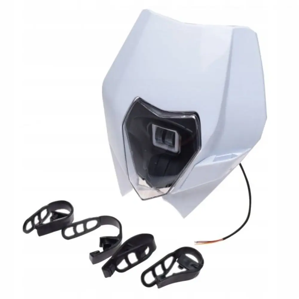Owiewka reflektor lampa przód Cross Enduro LED biała